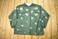 Vintage 1990s Floral Theme Artisans Cardigan Sweater