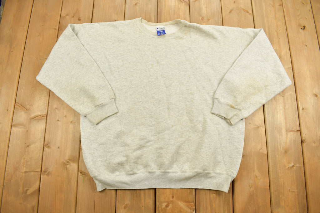 Vintage 1990s Champion Blank Grey Crewneck Sweatshirt