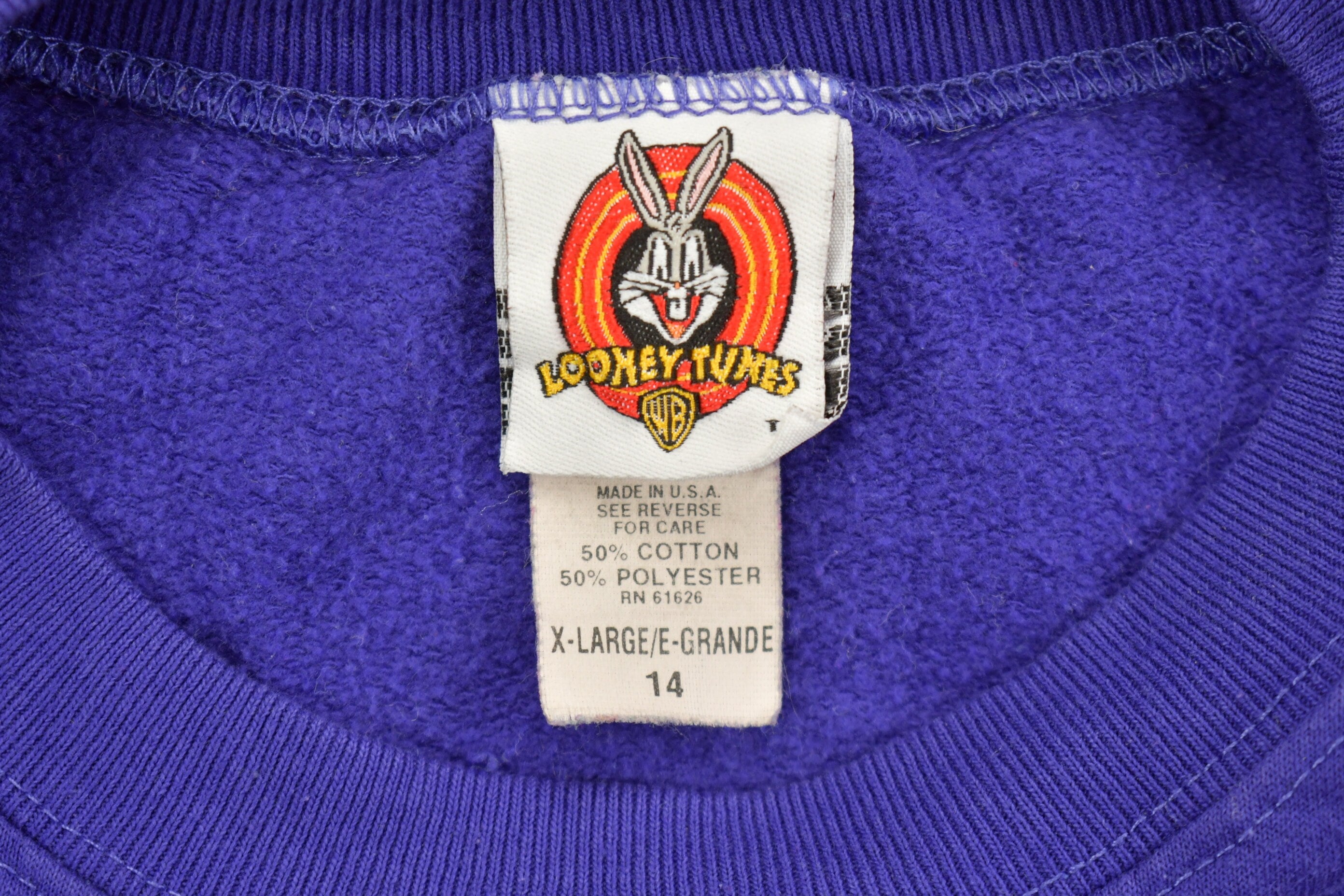 Vintage 1998 Looney Tunes Character Print Crewneck