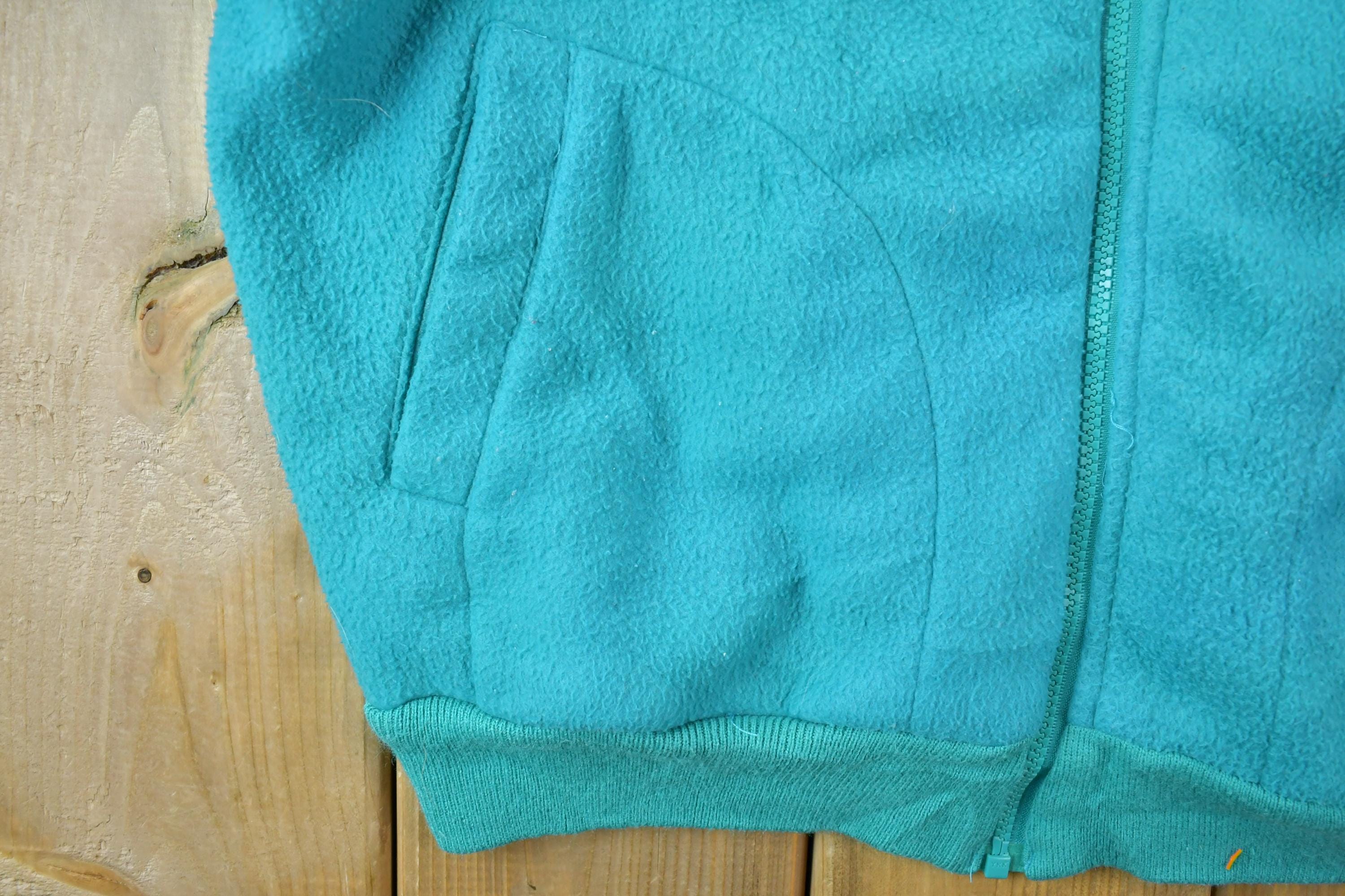 Vintage 1990s Cabin Creek Neon Collar Fleece Sweater