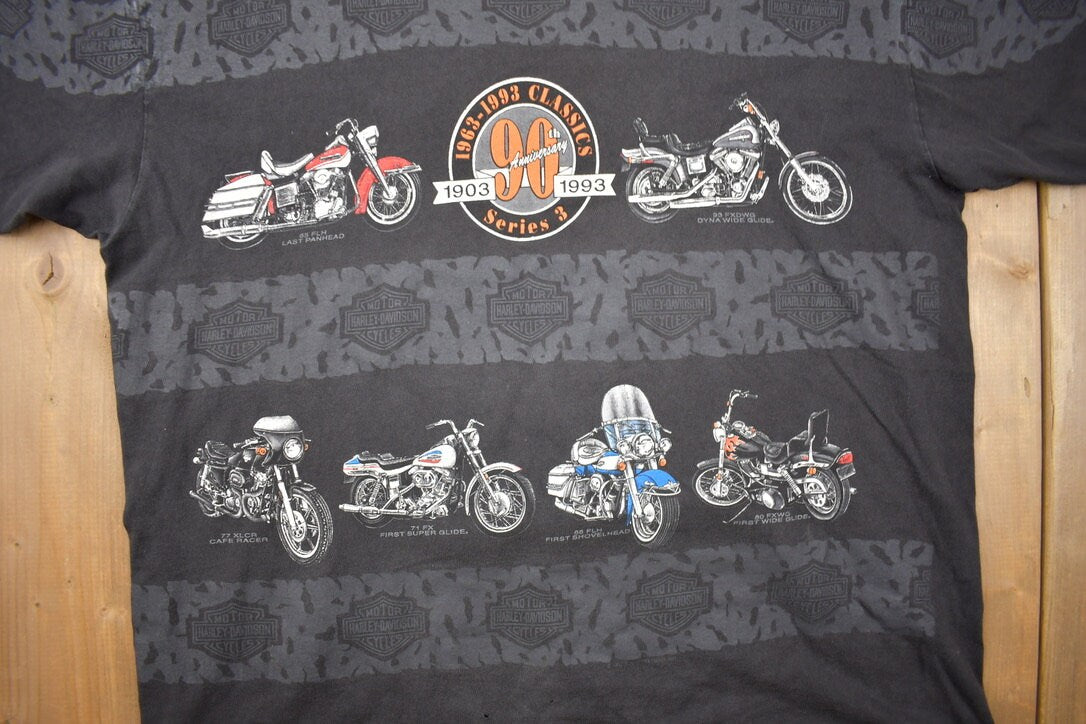 Vintage 1992 Harley Davidson Motorcycles Graphic T-Shirt