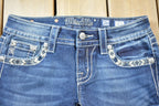 Vintage Y2K Miss Me Bedazzled Low Rise Jeans Size 26x31