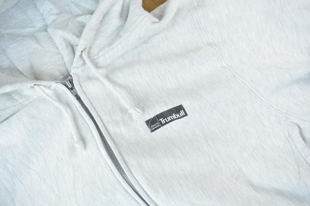 Vintage 1990s Owens Corning Trumball Zip Up Hoodie Made In USA / Vintage Hoodie / Pro Weave / Hooded Sweatshirt