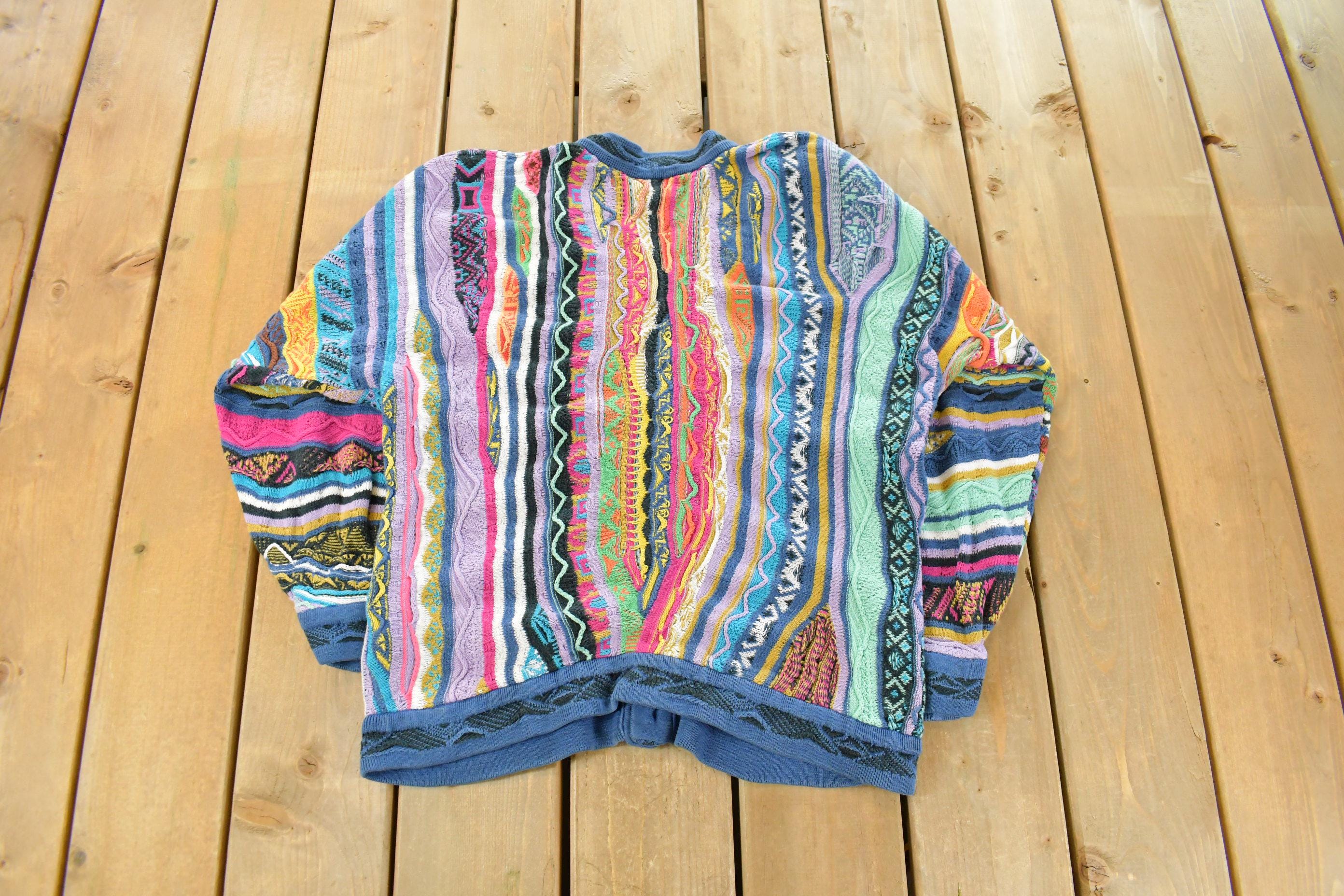 Vintage Coogi Australia 3D Cable Knit Cardigan Sweater Men's Small