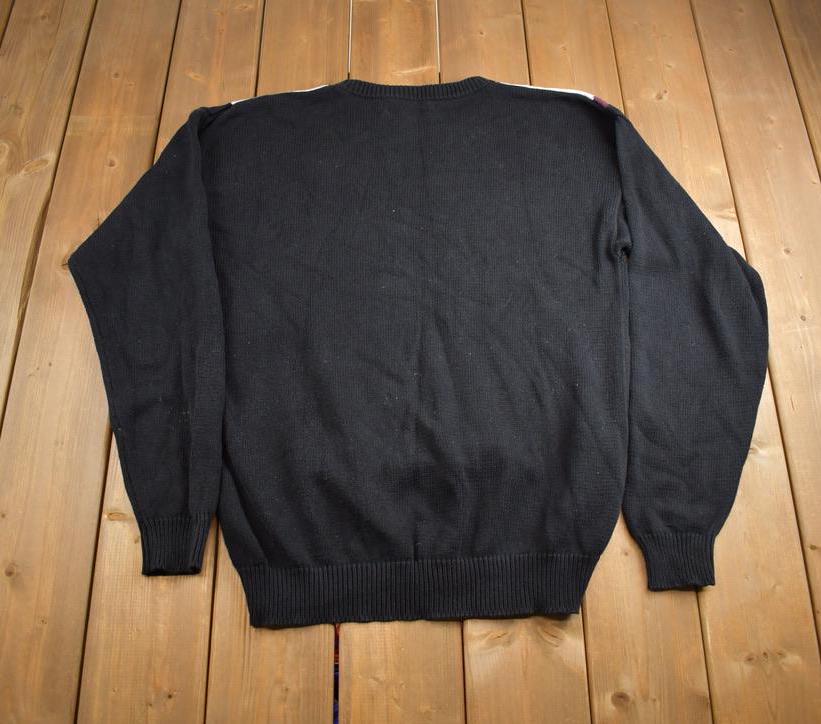 Vintage 1990s Croft & Barrow Knit Argyle Pattern Crewneck Sweater