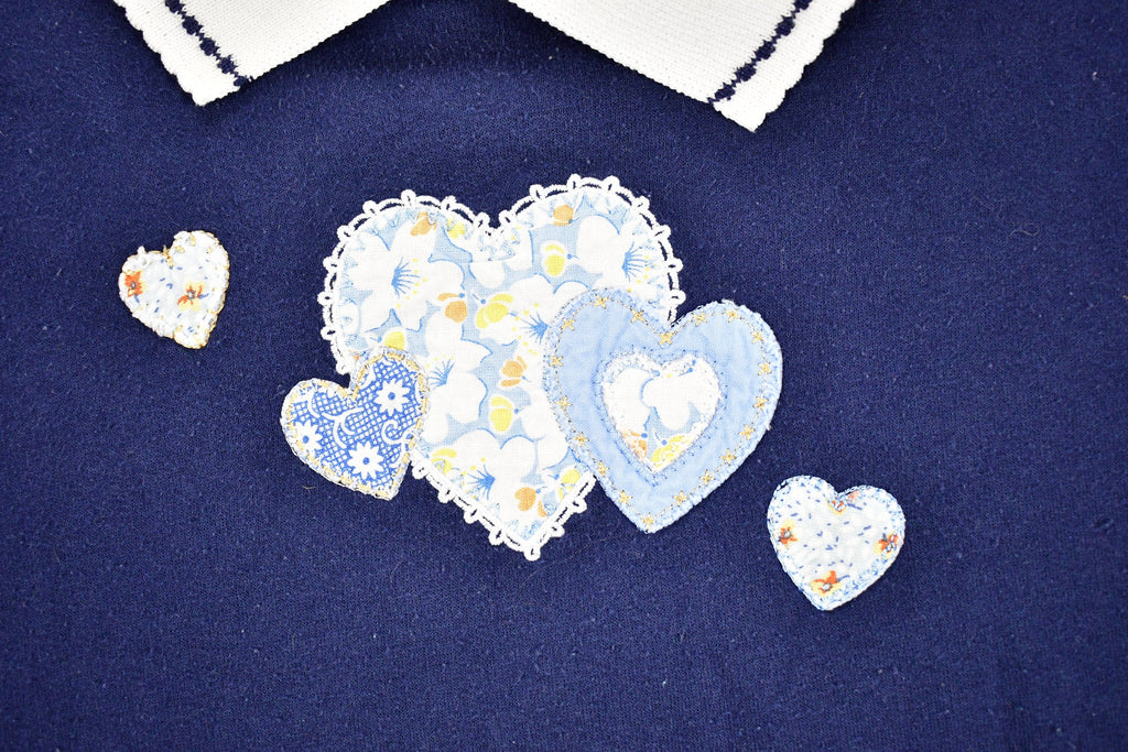 Vintage 1990s Heart Graphic Cute Crewneck Sweater