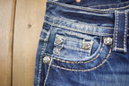 Vintage Y2K Miss Me Bedazzled Low Rise Jeans Size 26x31