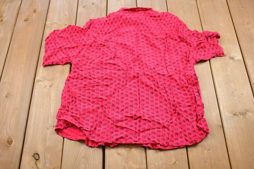 Vintage 1990s Oh Mamma All Over Print Short Sleeve Shirt / Graphic / 80s / 90s / Streetwear / Retro Style / AOP Shirt / 90s Shirt