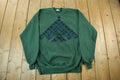Vintage 1990s Jerzees Plaid Pattern Cute Crewneck Sweater Adult Large