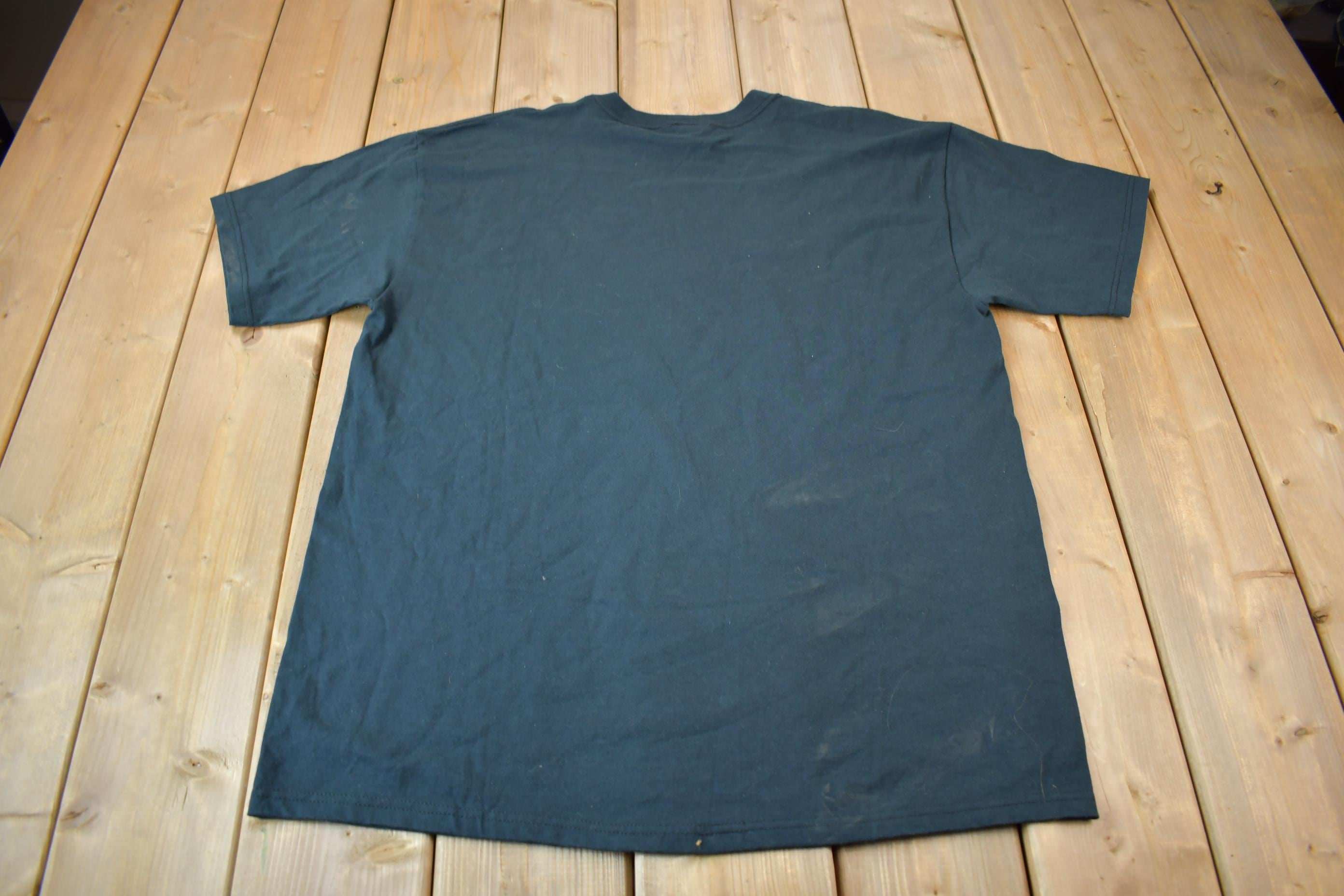 Vintage 2003 Deadstock Liquid Blue Dragon Wizard Graphic T-Shirt