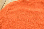 Vintage 1990s American Eagle Quarter Zip Orange Deep Pile Fleece Sweater Mens L /