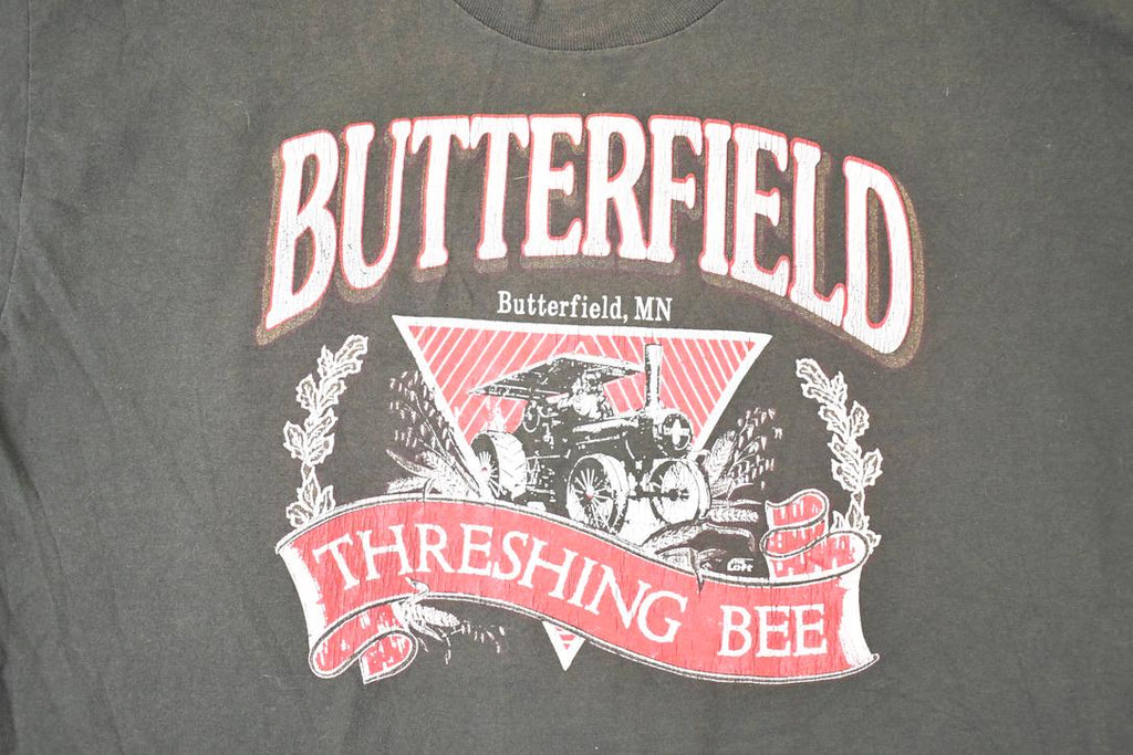 Vintage 1990s Butterfield Threshing Bee Souvenir Tractor T-Shirt Men's XL