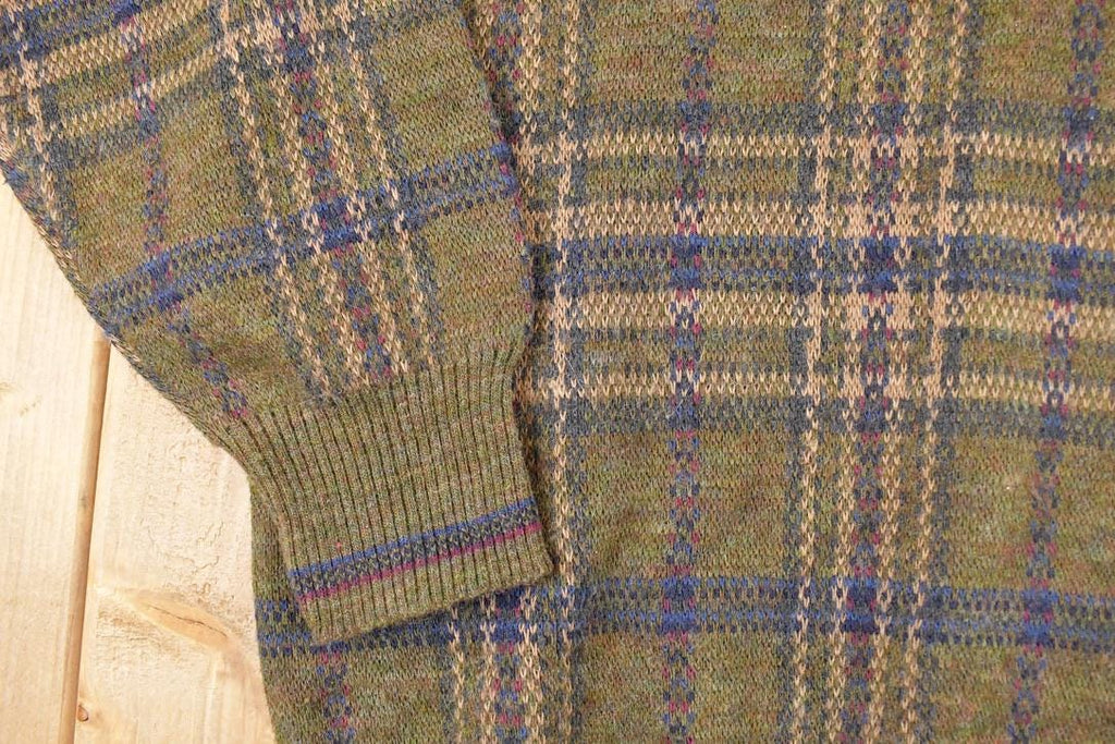 Vintage 1980s Florence Tricot Quarter Button Knit Sweater Men's L