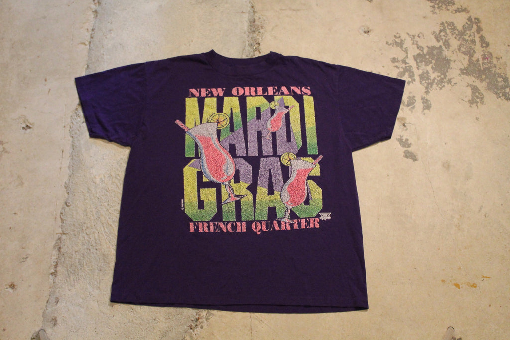 Vintage 1990s Mardi Gras Festival New Orleans Souvenir T Shirt