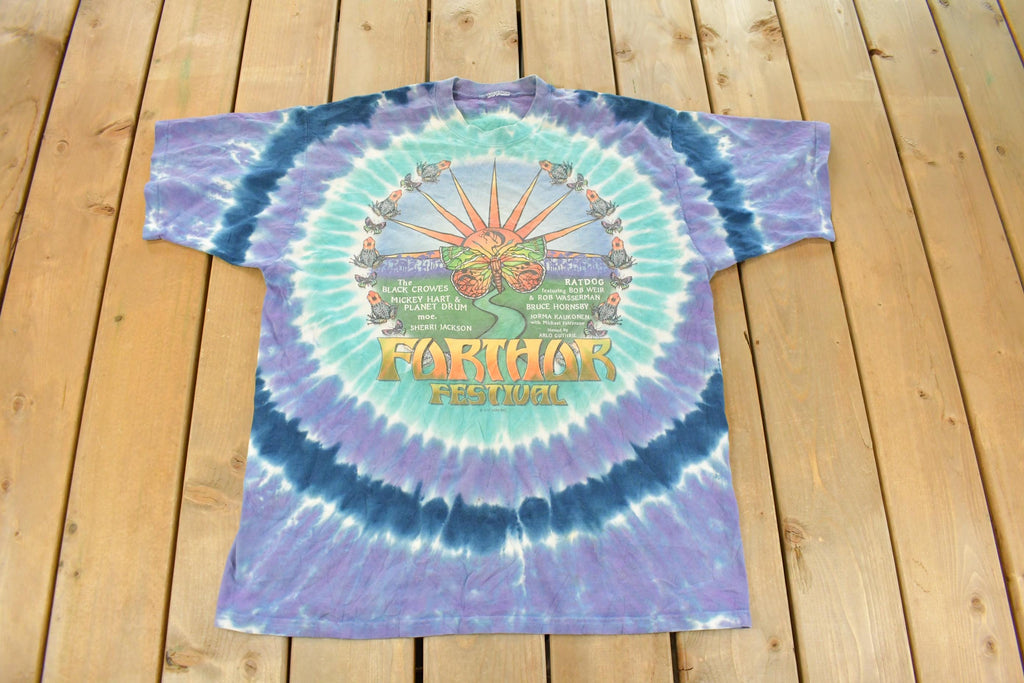 Vintage 1997 The Grateful Dead Further Festival Liquid Blue Graphic T-Shirt Men's XL