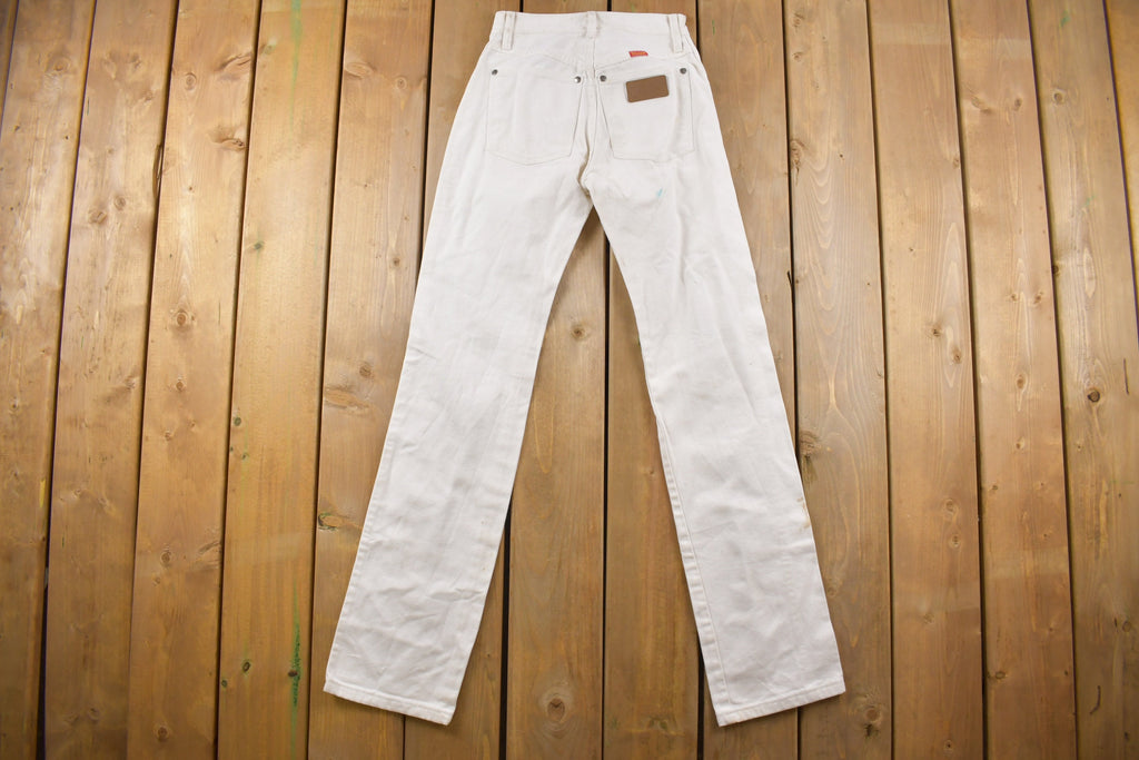 Vintage 1990s Wrangler White Denim Jeans 22 x 32