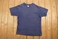 Vintage 1990s Navy Blue Blank Pocket T-Shirt