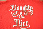 Vintage 1990s Naughty & Nice Single Stitch Graphic T-Shirt Made In USA