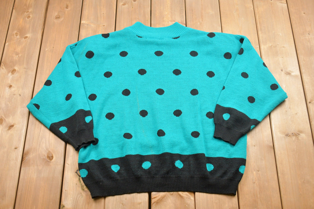 Vintage Knitted Polka Dot Sweater