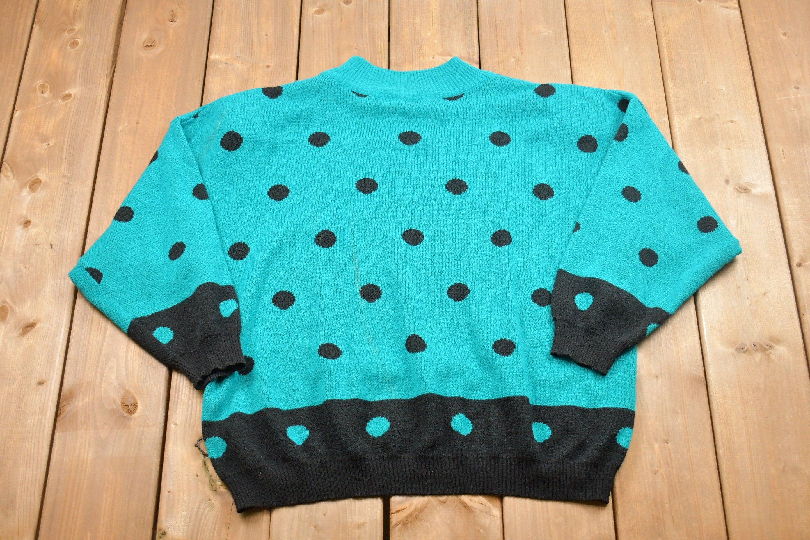 Vintage Knitted Polka Dot Sweater