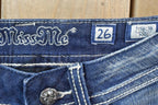 Vintage Y2K Miss Me Bedazzled Low Rise Jeans Size 26x31