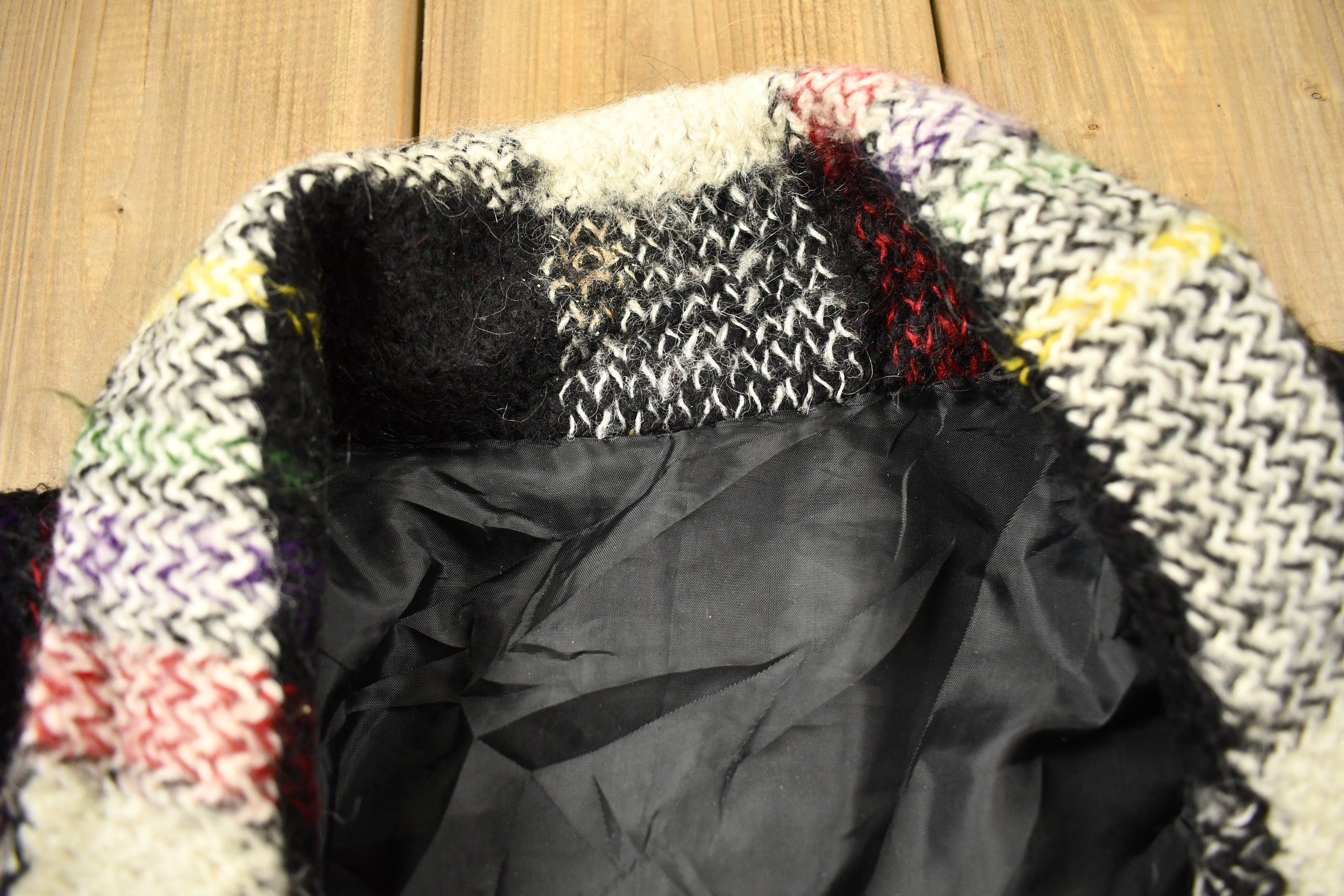 Vintage 1990s Heavy Weight Plaid Cardigan Sweater