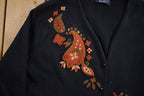 Vintage 1990s Paisley Pattern Cardigan Sweater