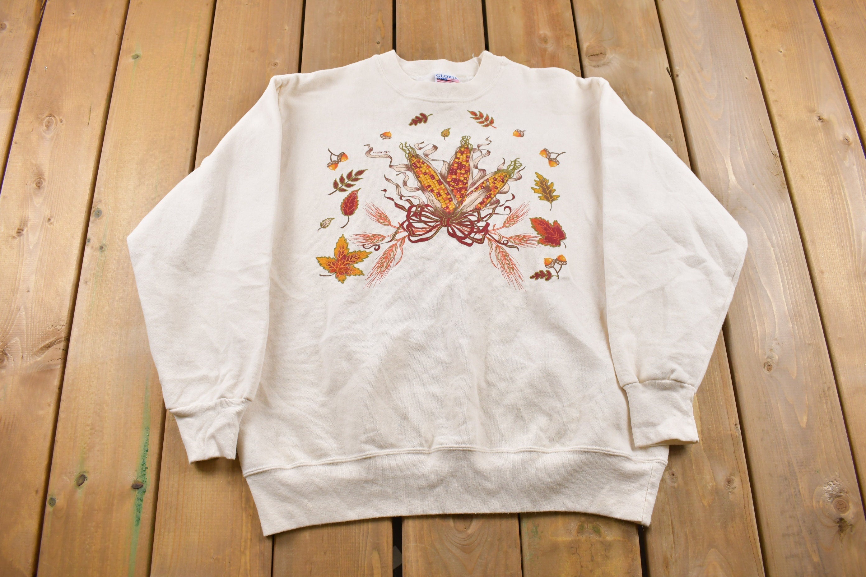 Vintage 1990s Fall Season Crewneck Sweatshirt