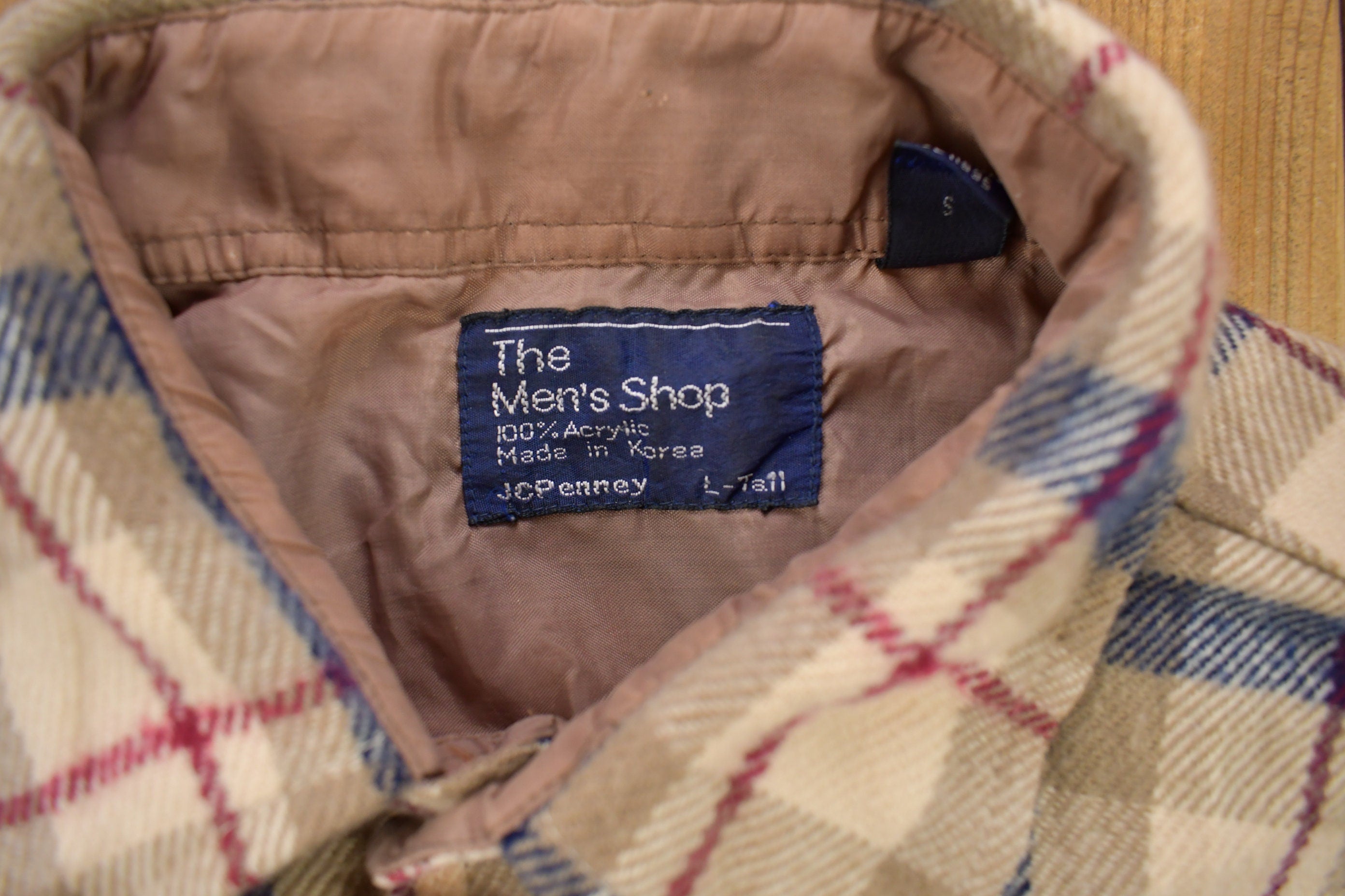 Vintage 1980s JC Penney The Men's Shop Plaid Flannel Button Up Shirt
