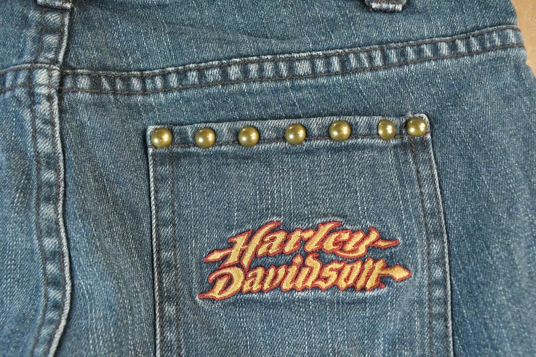 Vintage 1990s Harley Davidson Riveted Jean Shorts
