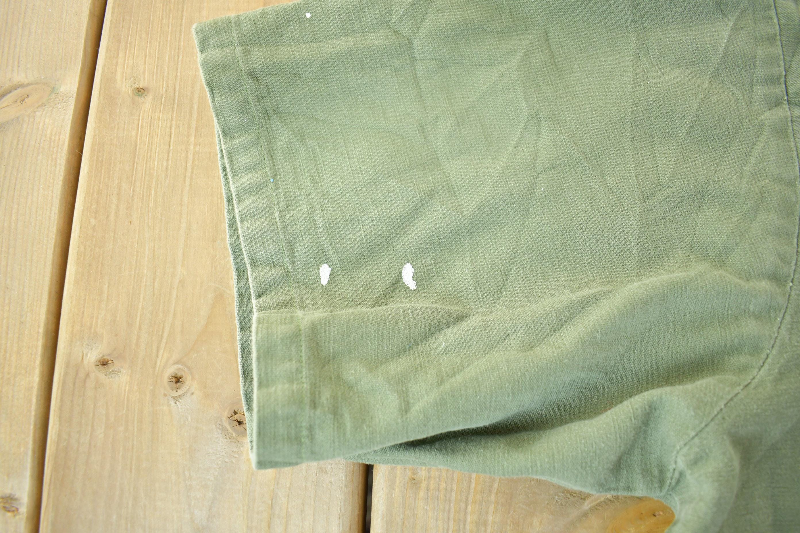 Vintage Navy Seabees Military Button Up Shirt