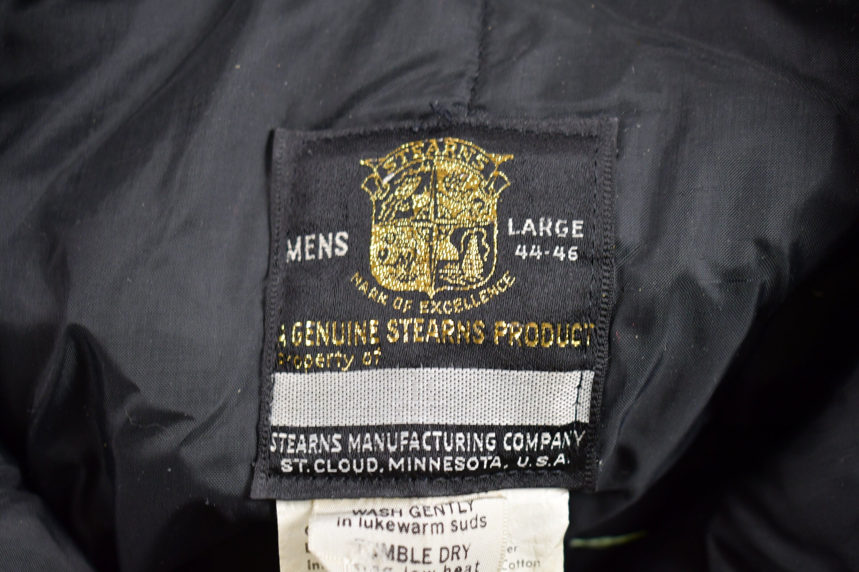 Vintage 1980s Stearns Insulated Jumpsuit / Vintage Coveralls / Workwear / Distressed Workwear / One Piece Work Suit / Made In USA