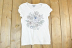 Women Vintage Vigoss Y2K Blank White T-Shirt Vigoss Grunge Skull Print / Contrast Stitch / Internet Famous Clothing / Over Dyed