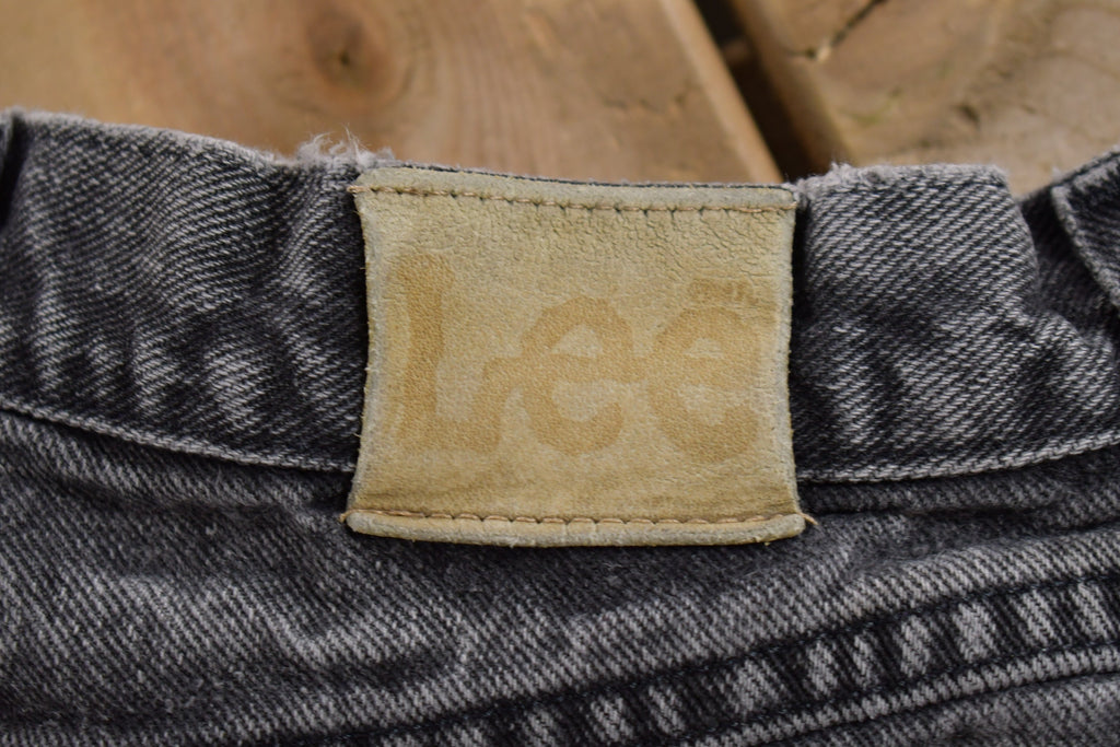 Vintage 1980s LEE Black Jeans Size 32 x 29.5