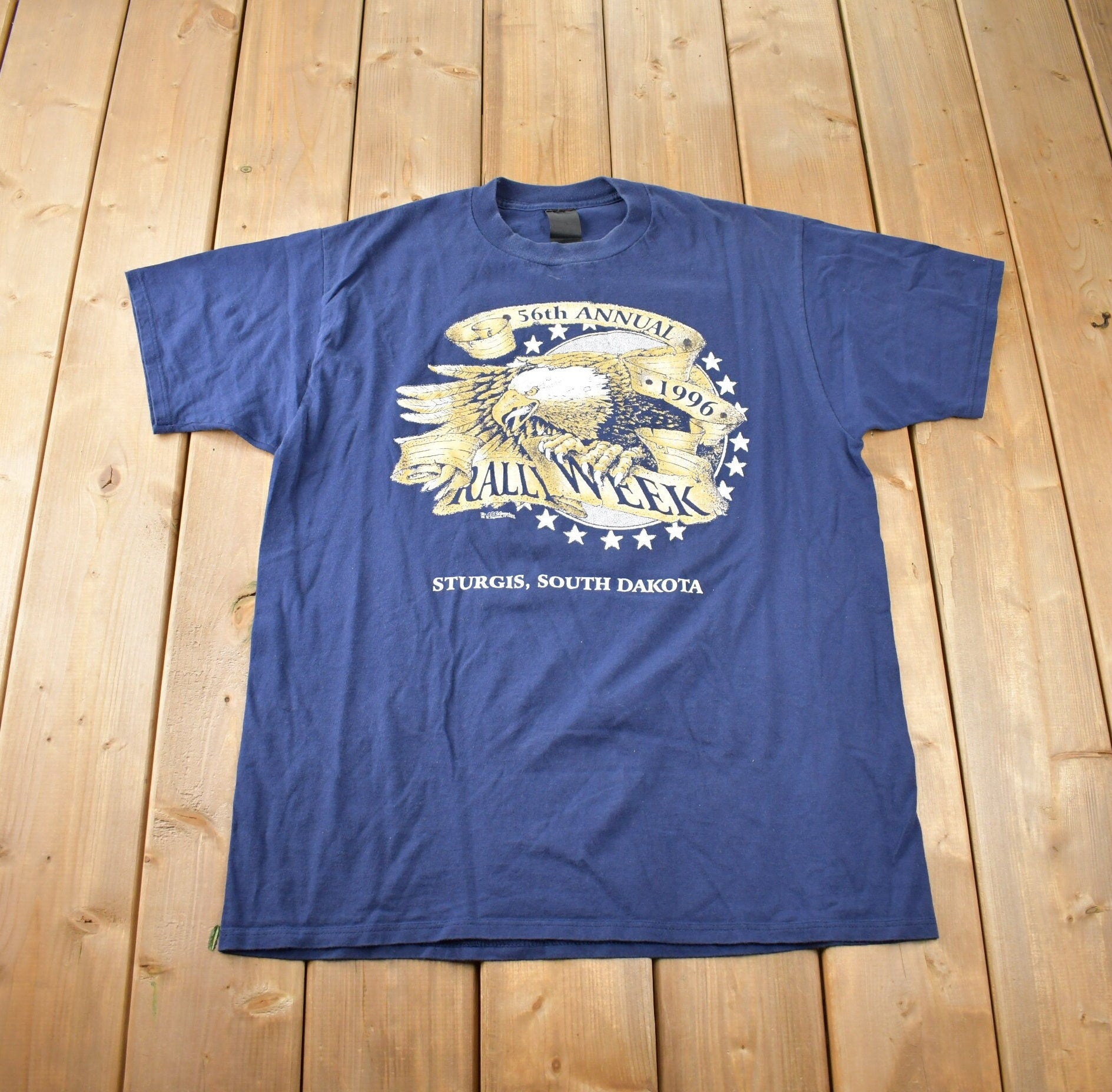 Vintage 1996 Rally Week Sturgis South Dakota Souvenir T Shirt Made In USA Size XL