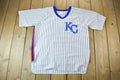 Vintage 1980s KC #49 Pin Stripe Baseball Jersey