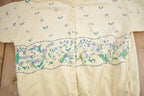 Vintage 1990s Floral Theme Artisans Cardigan Sweater
