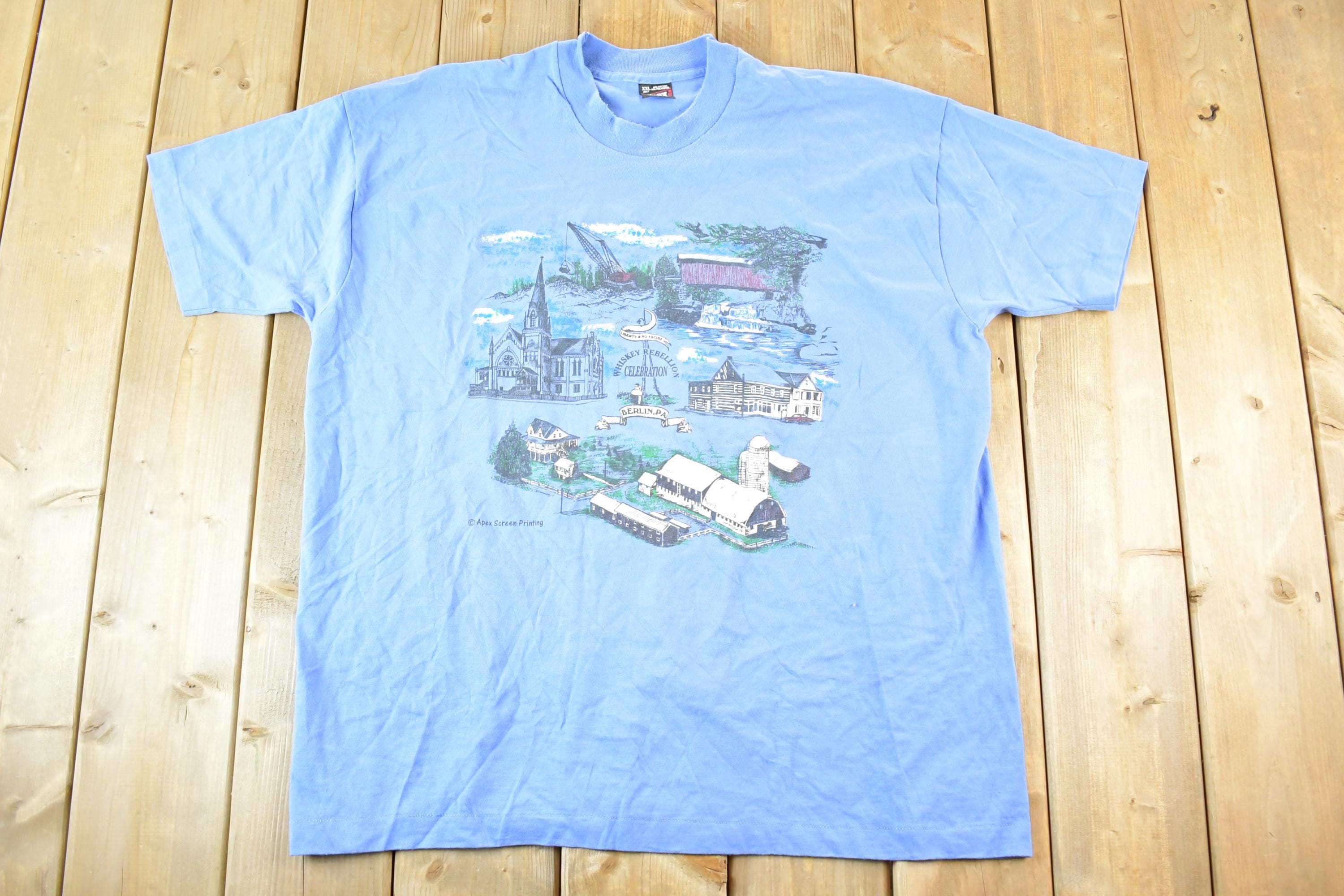 Vintage 1990s Berlin PA Whiskey Rebellion Celebration Souvenir T-Shirt Mens XL