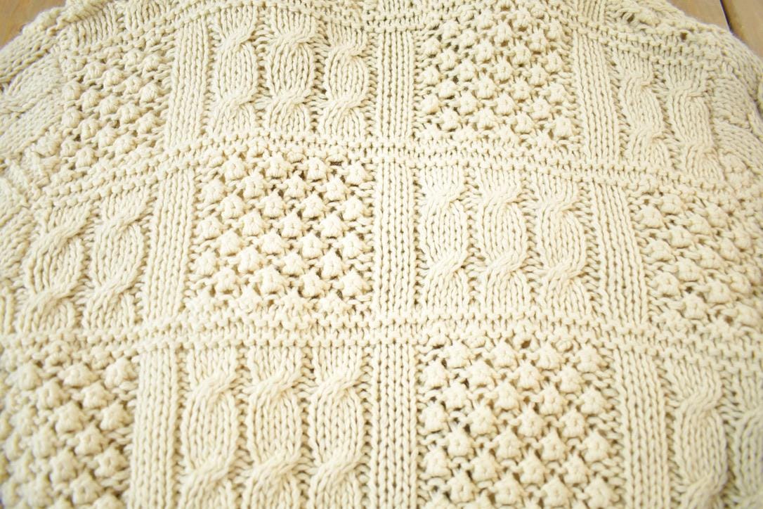 Vintage 1980s 3D Knit Cardigan Sweater