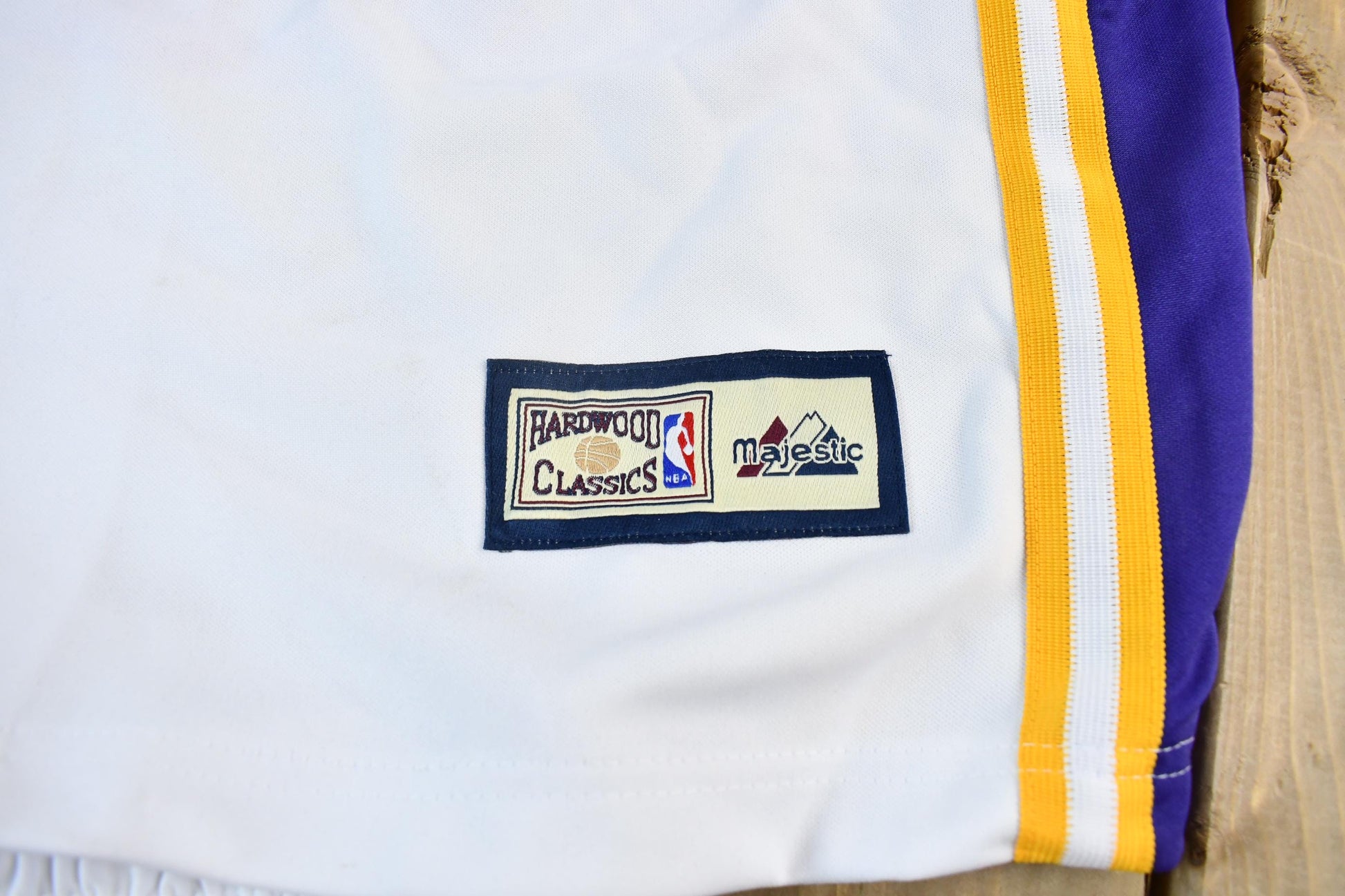 Vintage Deadstock Y2K Hardwood Classics LA Lakers NBA Basketball Embroidered Warmup Jacket & Shorts Set