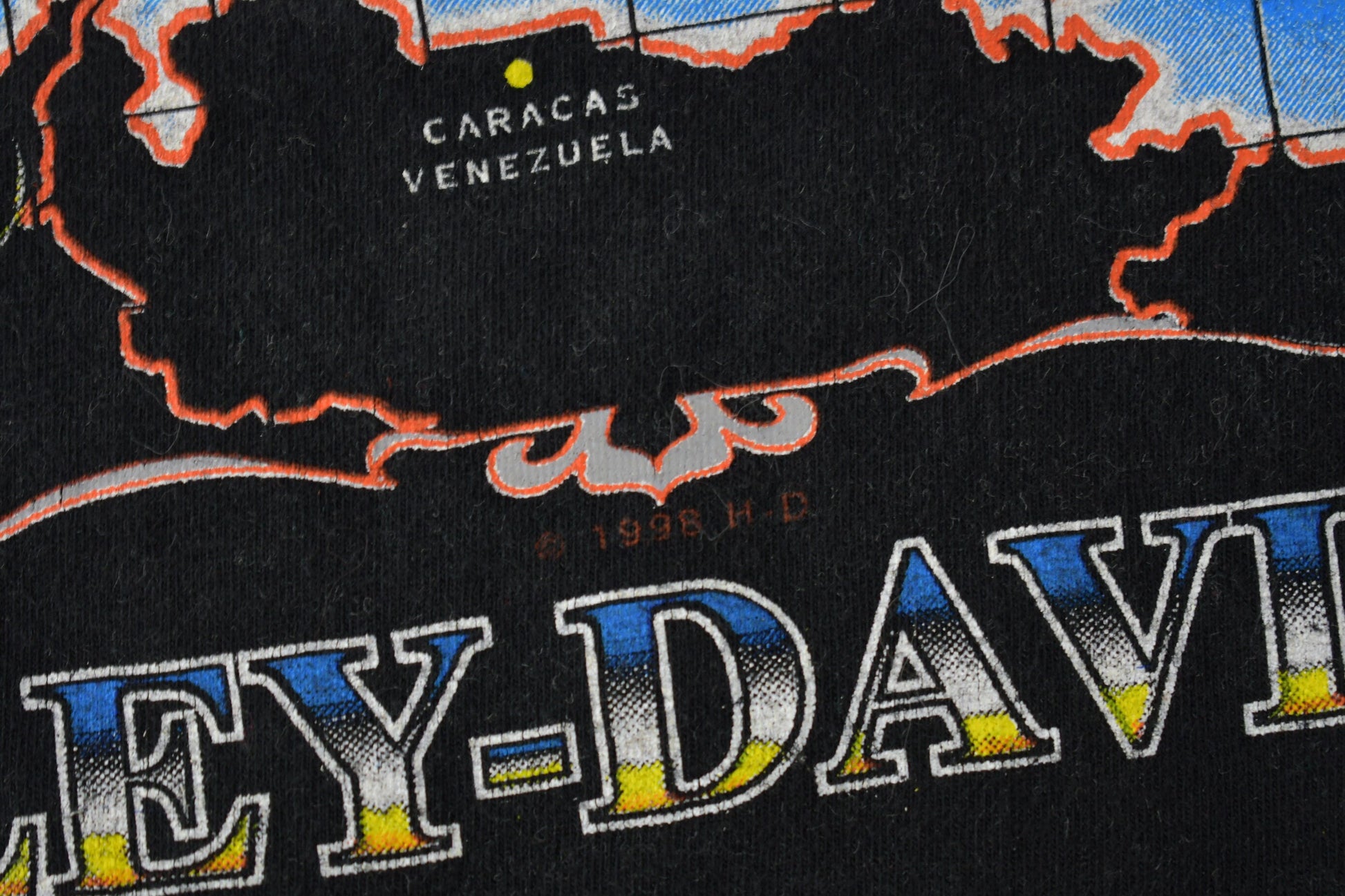 Vintage 1998 Caribbean Harley Davidson Big Twin Aruba Graphic T-Shirt Size M