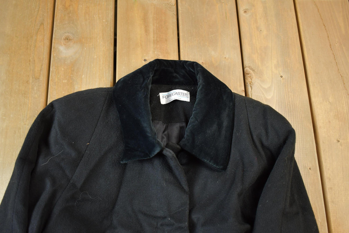 Vintage 1980s 100% Wool Long Trench Coat Made In USA