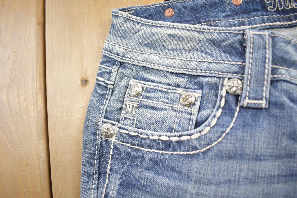 Vintage Y2K Miss Me Bedazzled Low Rise Jeans Size 26x32