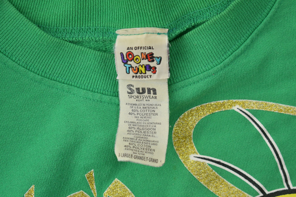 Vintage 1996 Looney Tunes Tweety Bird Christmas Theme Crewneck