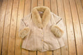 Vintage 1980s Ovis Shearling Suede Leather Coat