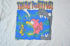 Vintage 1990s Think Positive Funny Fish Graphic T-Shirt  Vintage T Shirt  Streetwear  Graphic Tee  Single Stitch
