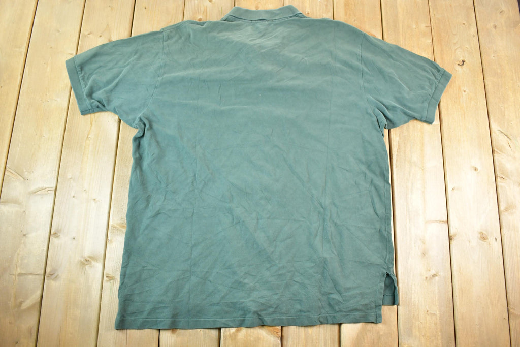 Vintage 1990s Polo By Ralph Lauren Quarter Button Up Polo Shirt Men's XL