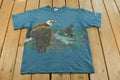 Vintage 1990s Bald Eagle Nature Graphic T-Shirt Men's XL