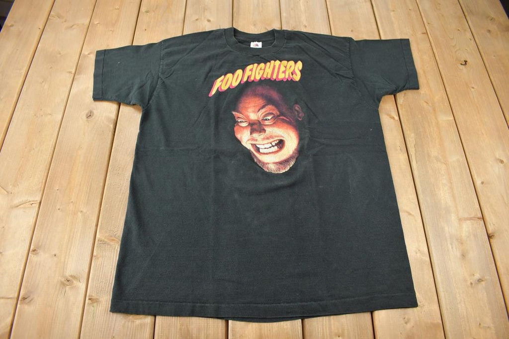 Vintage 1995 Foo Fighters Single Stitch Graphic Band Tee Made in USA Size XL