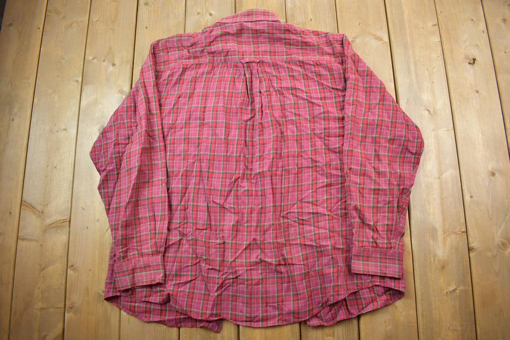Vintage Pendleton Red Plaid Button Up Board Shirt